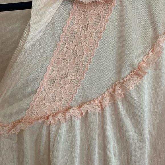 Vintage Nancy King Pink Long Nightgown Robe XXL - Picture 2 of 4